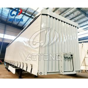China PVC Tarpaulin Sliding 45FT 40FT Curtain Side Semi Trailer for Enclosed Cargo Transport wholesale