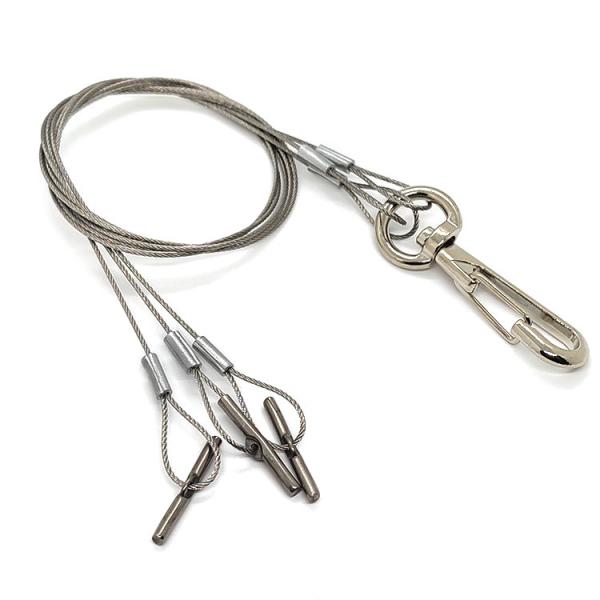 Length Adjustable Four Legs Galvanized Steel Wire Rope Plant Pot Hanging Kit