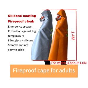 China Fire Cape Fireproof Protection, Silicone Coated Fiberglass Cloth Fire Blanket wholesale