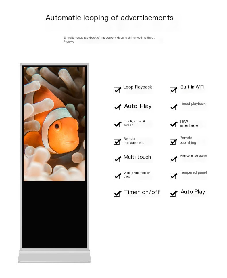 Explosion Proof Floor Standing Touch Screen Kiosk 350cd/M2 High Definition