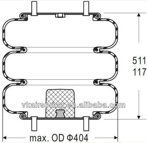 China S6861 Industrial Rubber Air Spring/ 3B14-359 Air Suspension Spring Parts For OEM wholesale