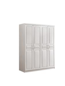 China Sturdy Small White Wooden Wardrobe With Drawers Height 3m ISO9001 Durable wholesale