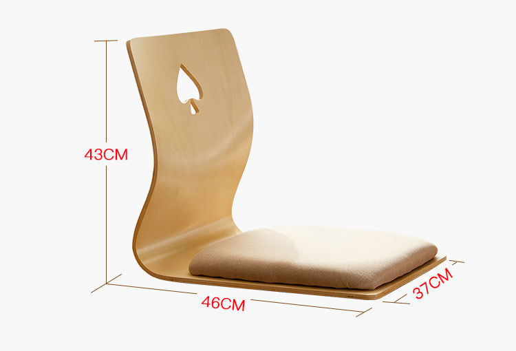 Japanese Style Comfortable Wooden Stackable Tatami Chair Leisure Chair No Legs Stackable Tatami Accent Wooden Japanese