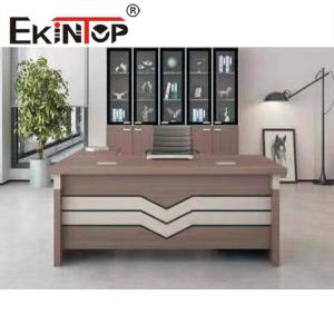China White Particleboard Executive Computer Desk Wood Computer Desk With 4 Drawers wholesale