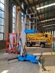 8m 100kg Single Mast Aerial Work Platform Lift for Window Cleaning 100kg