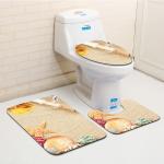 Dolphin Beach Toilet Seat Cushion Anti Skip Toilet Tank Cover Set