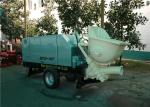 Trailer Type Hydraulic Concrete Pump For Foamed Cement / Fine Aggregate Concrete
