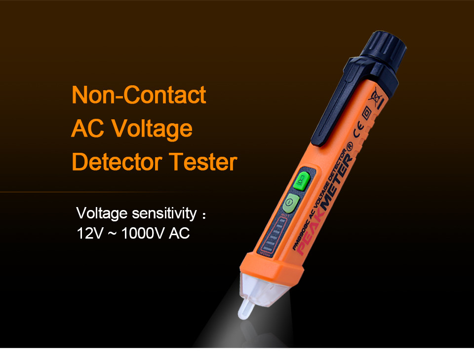 Current Measurement AC Voltage Detector Pen Sound And LED Alarm High Safety Standard