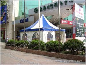 China Color Stripe Top Cover Durable High Peak Pole Tent , High Peak Tent Rentals wholesale