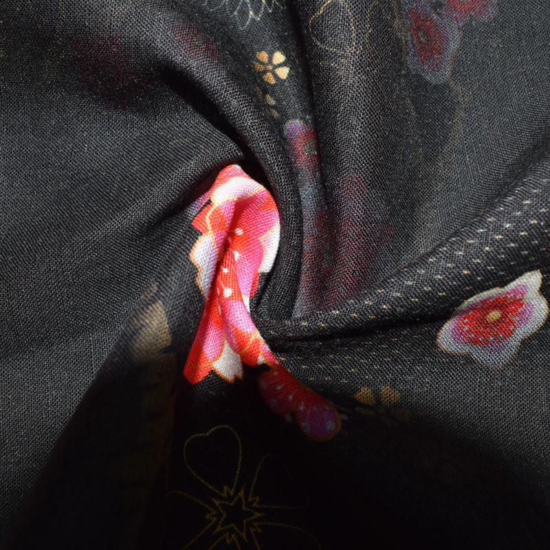 Printed 100% Viscose Rayon Fabric Sustainable Floral Challis