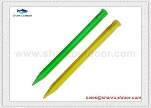 China 30.5cm Plastic Endurable Camping Awning Tent Stakes Pegs Pins Yellow wholesale