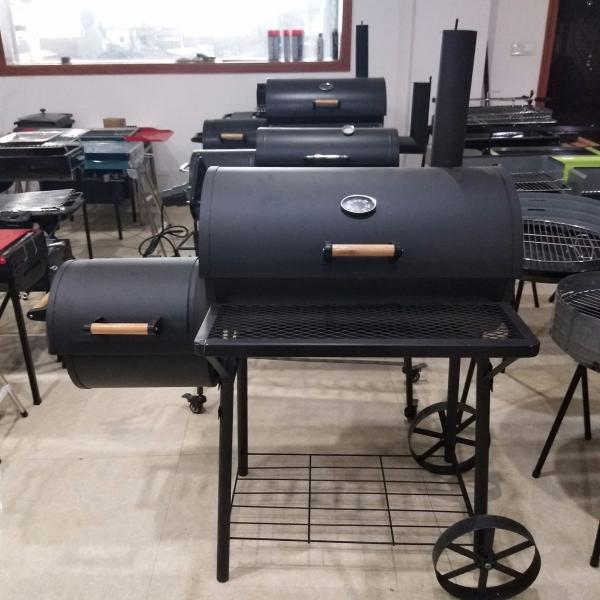 Stainless Steel Double Barrel Smoker BBQ Grill with Big Body and Large Cooking