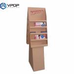 Triangle Shape Cardboard Book Display 4 Colors Printing Single For Retail