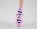 Lovely Character Ankle Length Socks / Womens Fashion Socks Pink Color Cotton
