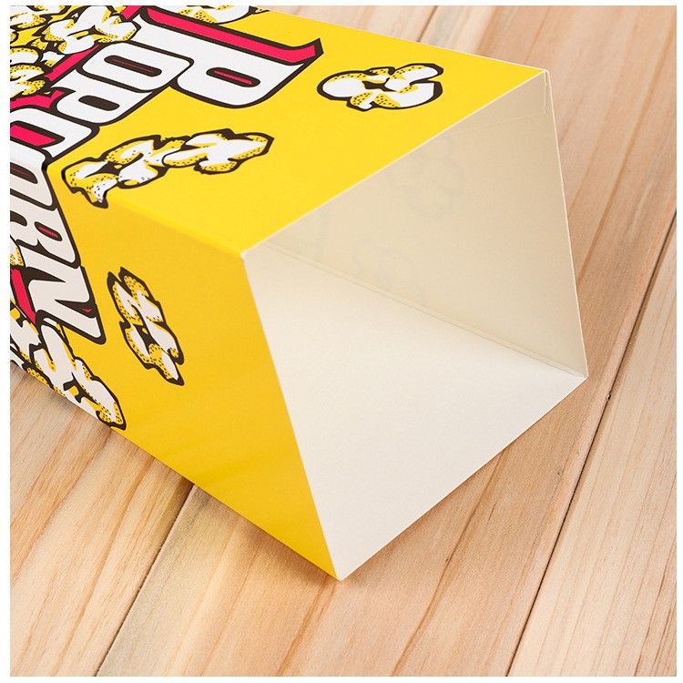Custom Printed Disposable Popcorn Containers Food Grade Soy Ink Color Printing