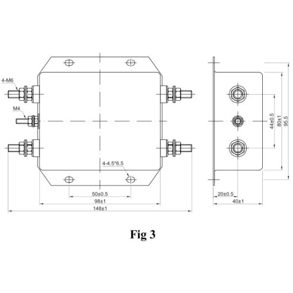 Electric Noise Passive Powerline 10A EMI Filter