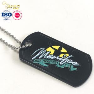 China Black Nickel Plated Pendant Dog Tag Soft Enamel Metal Engraved For Pets wholesale