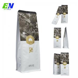 China Food Grade Coffee Pouch Packaging Flat Bottom Pouch With Valve on sale