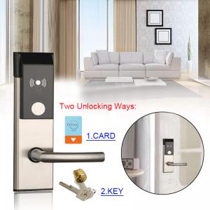 China 4 Colors Hotel Smart Door Locks Optional RFID Key Card With Security Free Software on sale