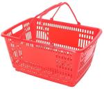 Supermarket Shopping Basket Plastic 20L for Hypermarket in Red/Blue/Green/Gray