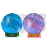 3D Planet Beautiful Design Seven Colors Light Aroma Diffuser Glass Ball