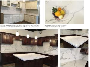 China Calacatta gold white quartz kitchen Countertops wholesale
