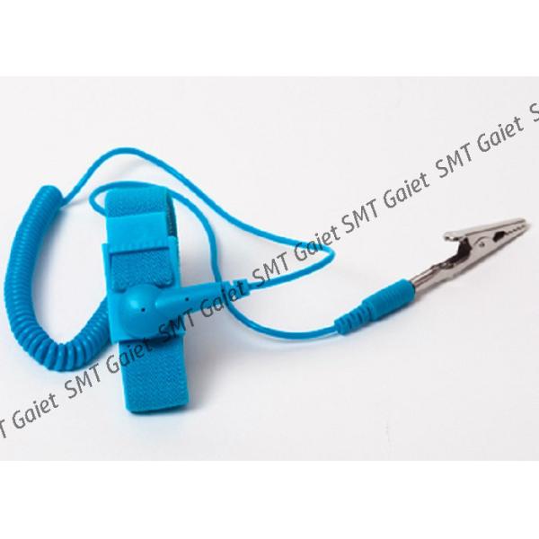 Blue Esd Wrist Strap 15 With A Linear Buckle Adjustment
