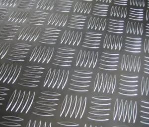 China AA1060 5 Bar Aluminium Checker Plate 3MM PVC Coated Width 500mm-12600mm wholesale
