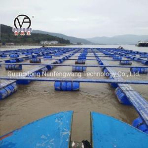 China Lake River Aquaculture HDPE Pontoon With Green And Yellow Color wholesale