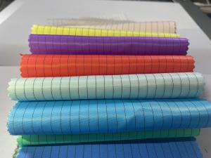 China Cleanroom Dustproof 5mm Grid Uniform Cloth Polyester Anti static ESD Anti Static Fabric For Workwear wholesale