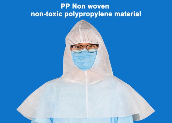 Disposable PP Non Woven Surgical Hood White Disposable Nonwoven Medical Cap Head