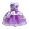 Buy cheap Hot Sale Toon Purple Girl Dress Bow Belt Printed Mesh Gown Princess Dress Tutu from wholesalers