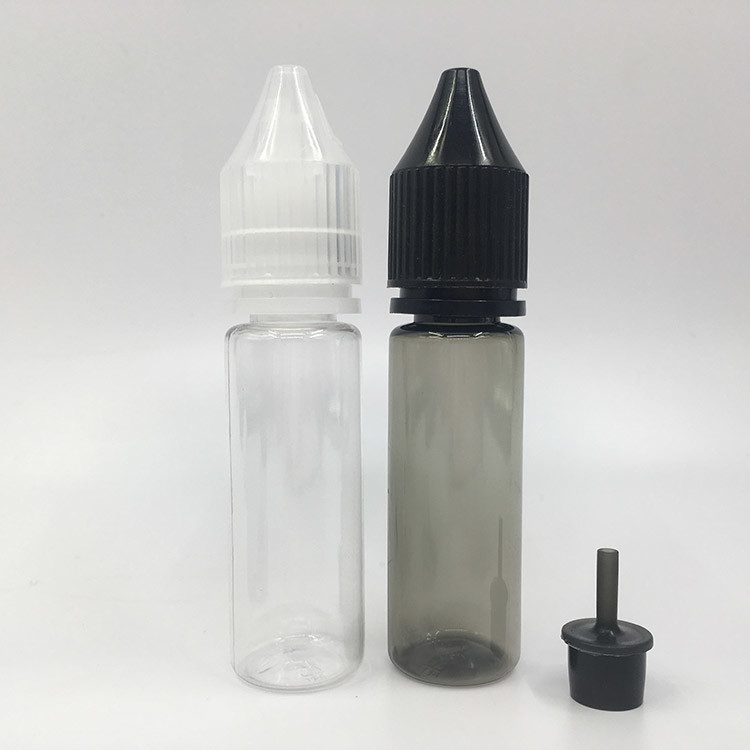 Clear Round PET E Liquid Bottle with Screw Cap in Custom Printing Colors