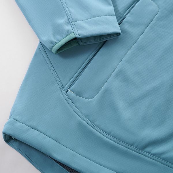 Men Hooded Soft Shell Hiking Jacket, Windproof Water Repellent Fleece Lined Outdoor Coat, OEM Custom Logo & Private Label