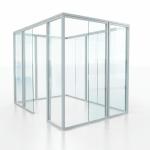 Panoramic Demountable Glass Partitions , Temporary Glass Partition Walls