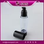 hot sell clear airless bottle with pump ,ShengRuiSi (SRS) Packaging black