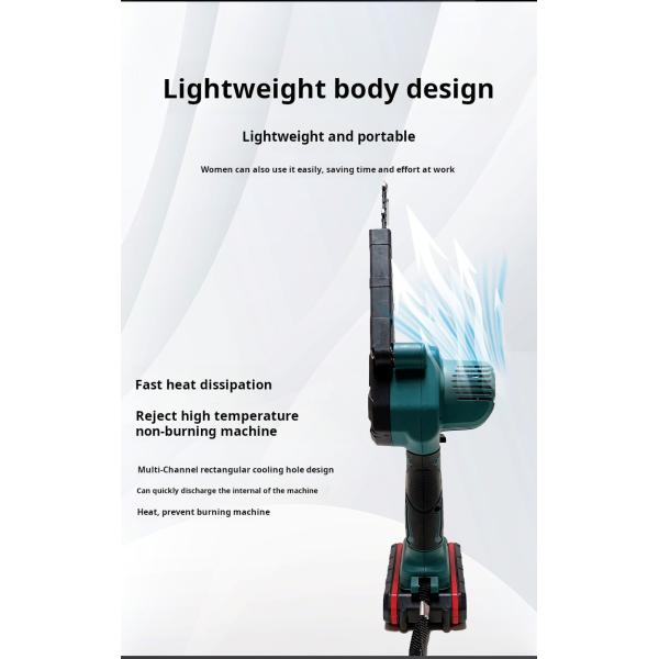 4 Inch Rechargeable Lithium Electric Chainsaw Mini Household Power Tool