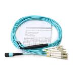 12 24 Cores Fanout MPO To LC Breakout Cable MPO Fanout Cable