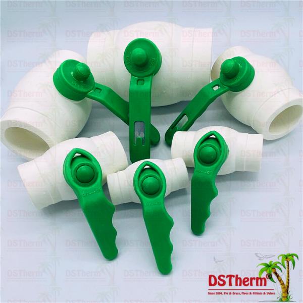 Metal Handle Plastic PPR Brass Ball Valve Socket Fusion / Electrofusion Connection