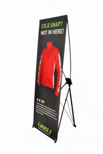China W 60 * H 160 Trade Show Pull Up Banners , Foldable X Frame Banner Stand on sale
