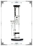 Black Honeycomb Glass Water Pipe Matrix Perc Diameter 4inches