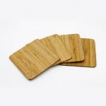 3mm Square Cold Drinks Bamboo Cup Coasters For Hot Beverage