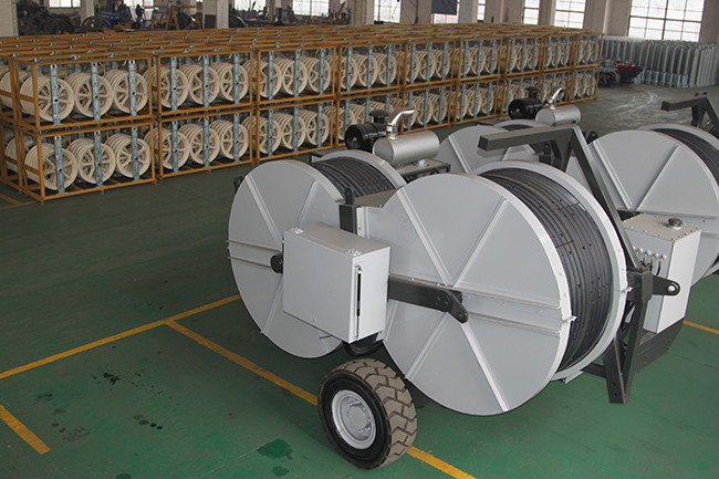 TY2x50 Stringing Equipment 103hp Hydraulic Tensioner Max Continuous Pull 2x50kN