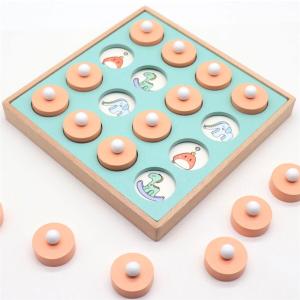 China Kids Wooden Memory Match Chess Game Early Educational 3D Puzzles wholesale