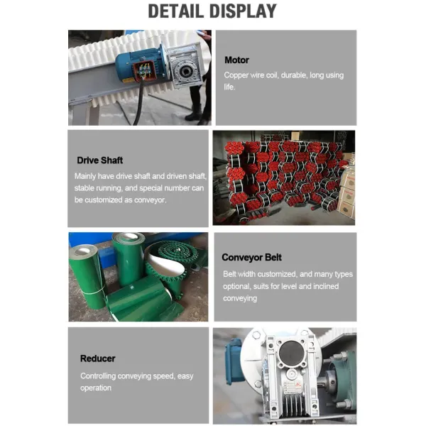 Portable Rubber Belt Conveyor Machine 800mm For Corn /
