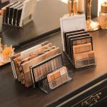 Transparent Acrylic Eyeshadow and Makeup Organizer with Dividers Desktop Storage