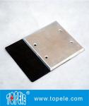 Flat One Gang Aluminum Stamped Cover , Weatherproof Electrical Outlet Boxes