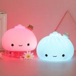 Cute Baby Night Light 7-Color Soft Silicone Nursery Light For Kids Room Decor