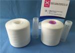 20-60s Spun Raw White Yarn 100 Polyester Spun Yarn On Plastic Tube