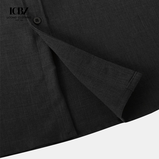 Stand Collar Cotton Linen Short Sleeve Shirts For Men Classic and Timeless Design